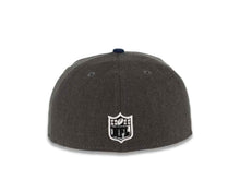 Load image into Gallery viewer, Los Angeles Rams New Era NFL 59FIFTY 5950 Fitted Heather Cap Hat Dark Gray Crown Navy Visor Black/White Logo