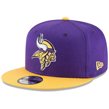Load image into Gallery viewer, Minnesota Vikings New Era NFL 9FIFTY 950 Snapback Cap Hat Purple Crown Yellow Visor Team Color Logo