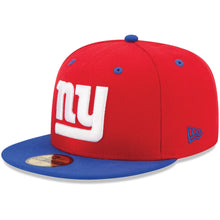 Load image into Gallery viewer, (Youth) New York Giants New Era 59FIFTY 5950 Fitted Cap Hat Red Crown Royal Blue Visor Team Color Logo