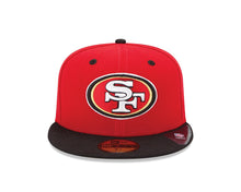 Load image into Gallery viewer, (Youth) San Francisco 49ers New Era NFL 59FIFTY 5950 Kid Fitted Cap Hat Red Crown Black Visor Team Color Logo