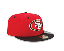 Load image into Gallery viewer, (Youth) San Francisco 49ers New Era NFL 59FIFTY 5950 Kid Fitted Cap Hat Red Crown Black Visor Team Color Logo