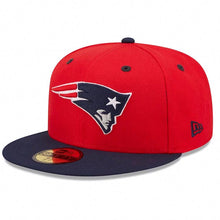 Load image into Gallery viewer, (Youth) New England Patriots New Era NFL 59FIFTY 5950 Kid Fitted Cap Hat Red Crown Navy Blue Visor Team Color Logo
