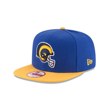 Load image into Gallery viewer, Los Angeles Rams New Era NFL 9FIFTY 950 Snapback Cap Hat Royal Blue Crown Yellow Visor Team Color Retro Logo