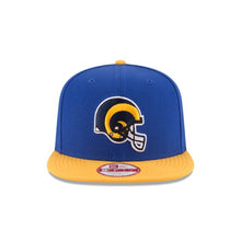Load image into Gallery viewer, Los Angeles Rams New Era NFL 9FIFTY 950 Snapback Cap Hat Royal Blue Crown Yellow Visor Team Color Retro Logo