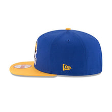 Load image into Gallery viewer, Los Angeles Rams New Era NFL 9FIFTY 950 Snapback Cap Hat Royal Blue Crown Yellow Visor Team Color Retro Logo