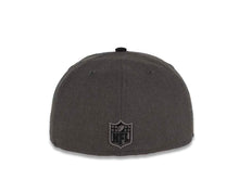 Load image into Gallery viewer, Oakland Raiders New Era 59FIFTY 5950 Fitted Cap Hat Heather Dark Gray Crown Black Visor Team Color Logo