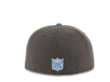 Load image into Gallery viewer, Los Angeles Chargers New Era NFL 59FIFTY 5950 Fitted Cap Hat Heather Dark Gray Crown Sky Blue Visor Team Color Retro Shield Logo