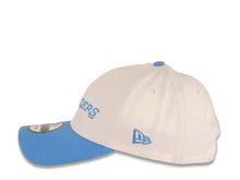 Load image into Gallery viewer, Los Angeles Chargers New Era NFL 9FORTY 940 Adjustable Cap Hat White Crown Sky Blue Visor Team Color Retro Text Logo