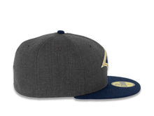 Load image into Gallery viewer, Los Angeles Rams New Era NFL 59FIFTY 5950 Fitted Heather Cap Hat Dark Gray Crown Navy Visor Team Color Logo