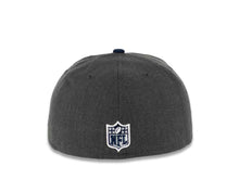 Load image into Gallery viewer, Los Angeles Rams New Era NFL 59FIFTY 5950 Fitted Heather Cap Hat Dark Gray Crown Navy Visor Team Color Logo