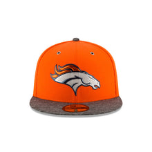 Load image into Gallery viewer, Denver Broncos New Era NFL 59FIFTY 5950 Fitted Cap Hat Orange Crown Gray Visor Team Color Logo (2016 Draft)