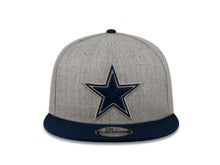 Load image into Gallery viewer, Dallas Cowboys New Era 9FIFTY 950 Snapback Cap Hat Heather Gray Crown Navy Visor Team Color Logo