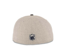 Load image into Gallery viewer, Dallas Cowboys New Era NFL 59FIFTY 5950 Fitted Cap Hat Heather Gray Crown Heather Dark Gray Visor Team Color Chain Stitch Logo