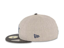 Load image into Gallery viewer, Dallas Cowboys New Era NFL 59FIFTY 5950 Fitted Cap Hat Heather Gray Crown Heather Dark Gray Visor Team Color Chain Stitch Logo