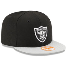 Load image into Gallery viewer, (Infant) Oakland Raiders New Era NFL 9FIFTY 950 Snapback Cap Hat Black Crown Gray Visor Team Color Logo (My 1st First)