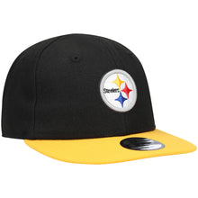 Load image into Gallery viewer, (Infant) Pittsburgh Steelers New Era NFL 9FIFTY 950 Snapback Cap Hat Black Crown Yellow Visor Team Color Logo (My 1st First)