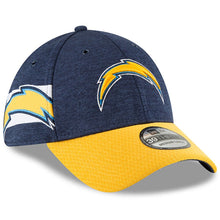 Load image into Gallery viewer, Los Angeles Chargers New Era NFL 39THIRTY 3930 Flexfit 2018 Sideline Home Cap Hat Navy Crown Yellow Visor Team Color Logo