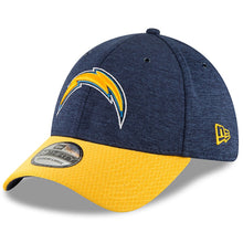 Load image into Gallery viewer, Los Angeles Chargers New Era NFL 39THIRTY 3930 Flexfit 2018 Sideline Home Cap Hat Navy Crown Yellow Visor Team Color Logo