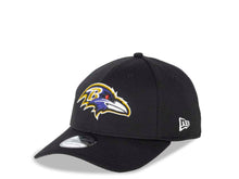 Load image into Gallery viewer, Baltimore Ravens New Era NFL 39THIRTY 3930 Flexfit Cap Hat Black Crown/Visor Team Color Logo (2016 Sideline Tech)