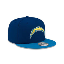 Load image into Gallery viewer, Los Angeles Chargers New Era NFL 9Fifty 950 Snapback Cap Hat Navy Crown Sky Blue Visor Team Color Logo