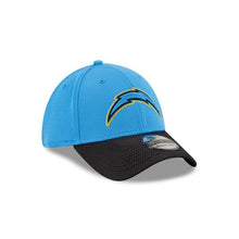 Load image into Gallery viewer, Los Angeles Chargers New Era NFL 39THIRTY 3930 Flexfit 2021 Sideline Cap Hat Sky Blue Crown Black Visor Team Color Logo