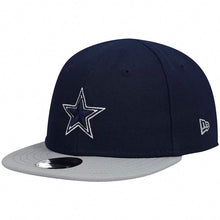Load image into Gallery viewer, (Infant) Dallas Cowboys New Era NFL 9FIFTY 950 Adjustable Snapback Velcro Cap Hat Navy Blue Crown Gray Visor Team Color Logo (My 1st First)