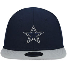 Load image into Gallery viewer, (Infant) Dallas Cowboys New Era NFL 9FIFTY 950 Adjustable Snapback Velcro Cap Hat Navy Blue Crown Gray Visor Team Color Logo (My 1st First)