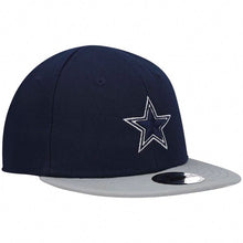Load image into Gallery viewer, (Infant) Dallas Cowboys New Era NFL 9FIFTY 950 Adjustable Snapback Velcro Cap Hat Navy Blue Crown Gray Visor Team Color Logo (My 1st First)