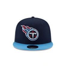 Load image into Gallery viewer, Tennessee Titans New Era NFL 9FIFTY 950 Snapback Basic Cap Hat Navy Crown Sky Blue Visor Team Color Logo