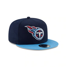 Load image into Gallery viewer, Tennessee Titans New Era NFL 9FIFTY 950 Snapback Basic Cap Hat Navy Crown Sky Blue Visor Team Color Logo