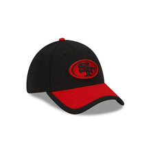 Load image into Gallery viewer, (Youth) San Francisco 49ers New Era 39THIRTY 3930 Flexfit Sideline 2015 Cap Hat Black Crown Red Visor Black/Red Logo Kid