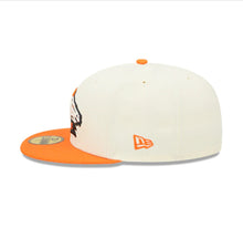Load image into Gallery viewer, Denver Broncos New Era NFL 59FIFTY 5950 Fitted Cap Hat Cream Crown Orange Visor Team Color Logo (2022 Sideline)