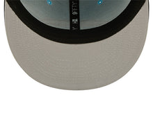 Load image into Gallery viewer, Las Vegas Raiders New Era 9FIFTY 950 Snapback Cap Hat Light Blue Crown Dark Gray Visor Dark Gray/White Logo (Color Pack)