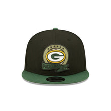 Load image into Gallery viewer, Green Bay Packers New Era NFL 9FIFTY 950 Snapback Cap Hat Black Crown Green Visor Camo Logo (2022 Salute To Service)