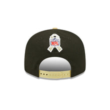 Load image into Gallery viewer, New Orleans Saints New Era NFL 9FIFTY 950 Snapback Cap Hat Black Crown Wheat Visor Camo Logo (2022 Salute To Service)