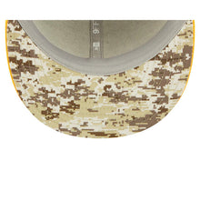 Load image into Gallery viewer, Pittsburgh Steelers New Era NFL 9FIFTY 950 Snapback Cap Hat Black Crown Yellow Visor Camo Logo (2022 Salute To Service)