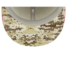 Load image into Gallery viewer, San Francisco 49ers New Era NFL 9FIFTY 950 Snapback Cap Hat Black Crown Red Visor Camo Logo (2022 Salute To Service)