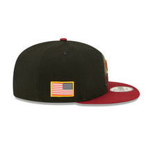 Load image into Gallery viewer, Washington Commanders New Era 9FIFTY 950 Snapback Cap Hat Black Crown Cardinal Visor Camo Logo (2022 Salute To Service)