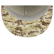Load image into Gallery viewer, Washington Commanders New Era 9FIFTY 950 Snapback Cap Hat Black Crown Cardinal Visor Camo Logo (2022 Salute To Service)
