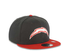 Load image into Gallery viewer, Los Angeles Chargers New Era NFL 9FIFTY 950 Snapback Cap Hat Dark Gray Crown Red Visor White/Red Logo (Color Pack)