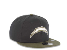 Load image into Gallery viewer, Los Angeles Chargers New Era NFL 9FIFTY 950 Snapback Cap Hat Dark Gray Crown Olive Visor White/Olive Green Logo (Color Pack)