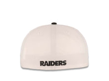 Load image into Gallery viewer, Las Vegas Raiders New Era 59FIFTY 5950 Fitted Cap Hat White Crown Black Visor Flawless Team Color Logo (State Map)