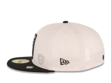 Load image into Gallery viewer, Las Vegas Raiders New Era 59FIFTY 5950 Fitted Cap Hat White Crown Black Visor Flawless Team Color Logo (State Map)