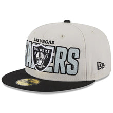 Load image into Gallery viewer, Las Vegas Raiders New Era NFL 9FIFTY 950 Snapback Cap Hat Stone Crown Black Visor Team Color Logo (2023 Draft On Stage)
