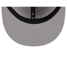 Load image into Gallery viewer, San Francisco 49ers New Era NFL 59FIFTY 5950 Fitted Cap Hat Stone Crown Red Visor Team Color Logo (2023 Draft On Stage)