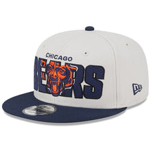 Load image into Gallery viewer, Chicago Bears New Era NFL 9FIFTY 950 Snapback Cap Hat Stone Crown Navy Blue Visor Team Color Logo (2023 Draft On Stage)