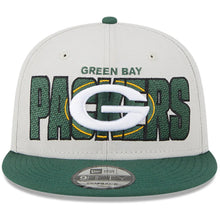 Load image into Gallery viewer, Green Bay Packers New Era NFL 9FIFTY 950 Snapback Cap Hat Stone Crown Green Visor Team Color Logo (2023 Draft On Stage)