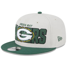 Load image into Gallery viewer, Green Bay Packers New Era NFL 9FIFTY 950 Snapback Cap Hat Stone Crown Green Visor Team Color Logo (2023 Draft On Stage)