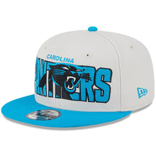Load image into Gallery viewer, Carolina Panthers New Era NFL 9FIFTY 950 Snapback Cap Hat Stone Crown Royal Blue Visor Team Color Logo (2023 Draft On Stage)