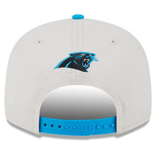 Load image into Gallery viewer, Carolina Panthers New Era NFL 9FIFTY 950 Snapback Cap Hat Stone Crown Royal Blue Visor Team Color Logo (2023 Draft On Stage)